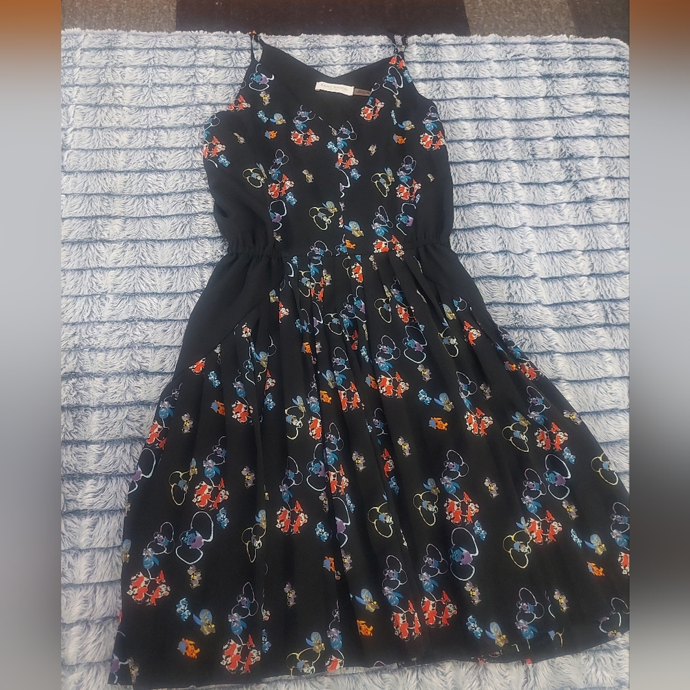 NWOT Ramy Brook Floral Print Black‎ Dress small